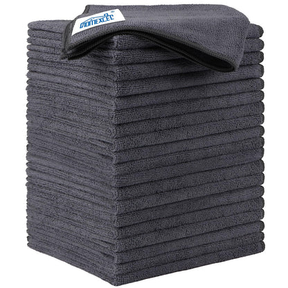 HOMEXCEL White Microfiber Cleaning Cloth 12 Pack, 12.5 x 12.5 inch Microfiber Towels for Cars, Ultra Absorbent Car Washing Cloth, Lint Free Streak Free Cleaning Rags for Car, Kitchen, and Window