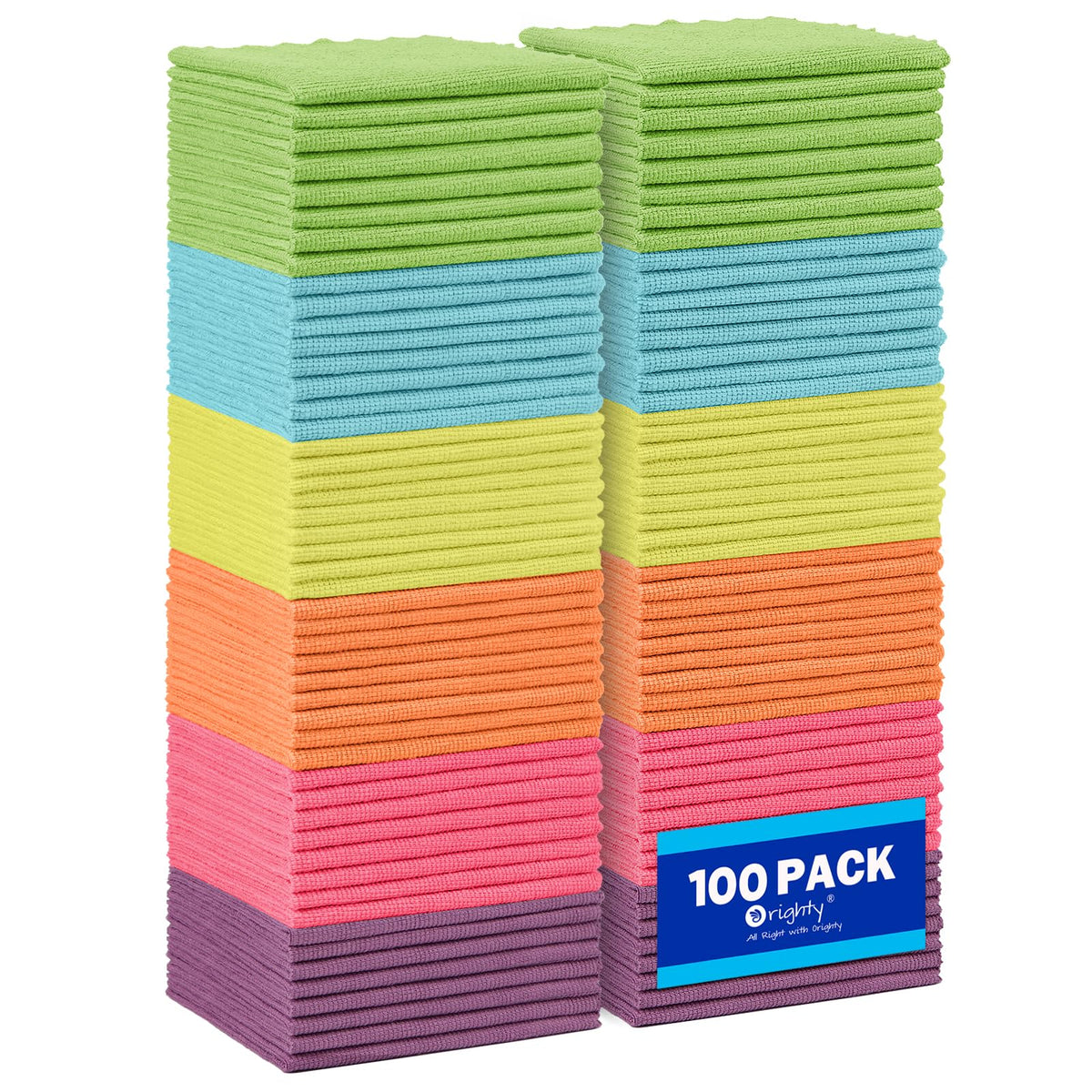 Orighty Microfiber Cleaning Cloth - 24 Pack, Cleaning Rags 12x11 inch