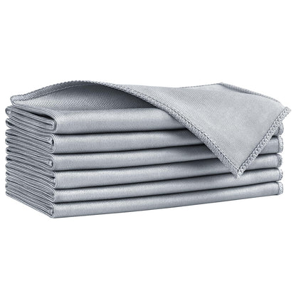 HOMEXCEL Glass Cleaning Cloths 6PK, Streak Free Towel for Windows, 14x16in