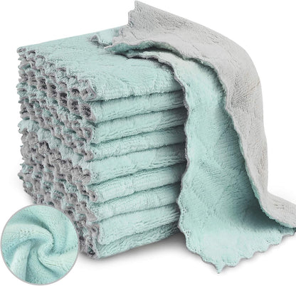 Bessrung 20 Pack Kitchen Dish Cloths Absorbent Microfiber Cleaning Cloth