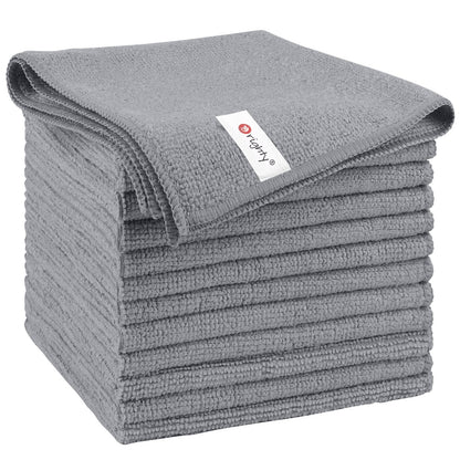 Orighty Microfiber Cleaning Cloth, Cleaning Rags, 12 Pack, 12x11 in