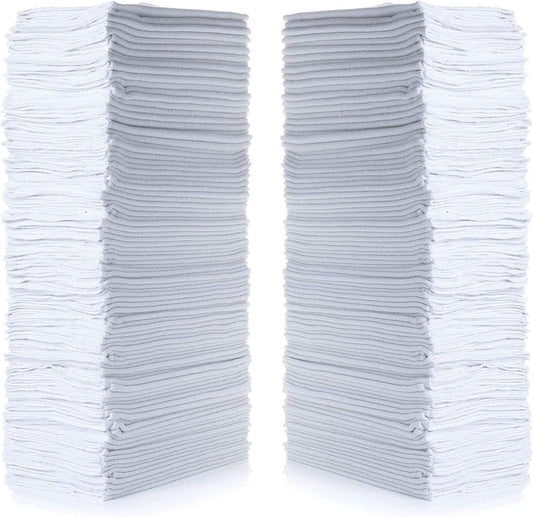 Simpli-Magic Cotton Shop Towels 14"x12" (145 Pack) – Reusable Cleaning Shop Rags for Automobiles, Industries, Garage and Homes (White)