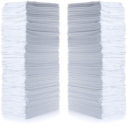Simpli-Magic Cotton Shop Towels 14"x12" (145 Pack) – Reusable Cleaning Shop Rags for Automobiles, Industries, Garage and Homes (White)