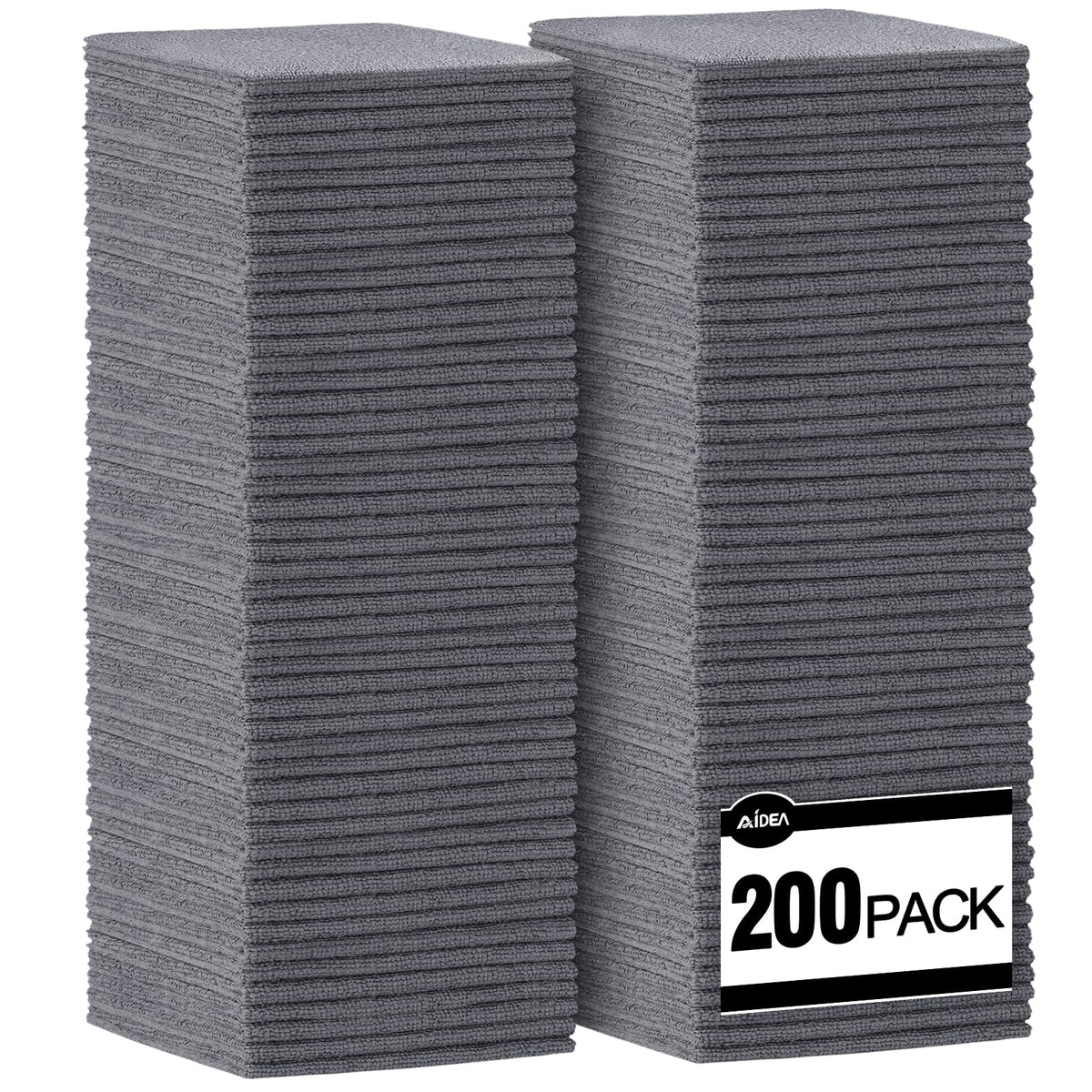 AIDEA Microfiber Cleaning Cloth-50PK, Microfiber Towels for Cars, 12"×12"