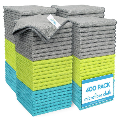 AIDEA Brown Microfiber Cleaning Cloth-12PK, Cleaning Rags 12"x12" Absorbent
