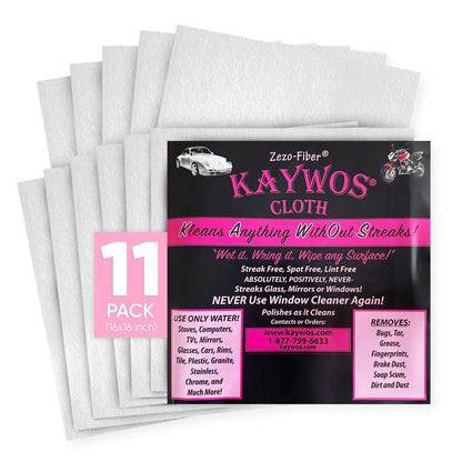 Zezo-Fiber Microfiber Cleaning Cloth - Highly Absorbent Premium Towels for Cars, Kitchen, Glass, and Automotive Surfaces Soft Lint-Free Reusable Multipurpose Cleaning Rags,11 Pack