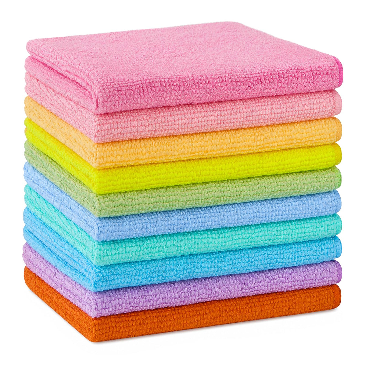 AIDEA Microfiber Cleaning Cloth-20PK, Microfiber Towels, Rags,11.5"×11.5"
