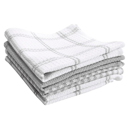 T-Fal Premium Waffle Dish Cloths: Highly Absorbent, Super Soft Long Lasting - 100% Cotton, 12"x13" Towel for Cleaning & Drying, (4-Pack), Sand