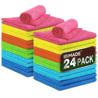 UNIMADE Microfiber Cleaning Cloth, 100PK Commercial Grade Work Rags