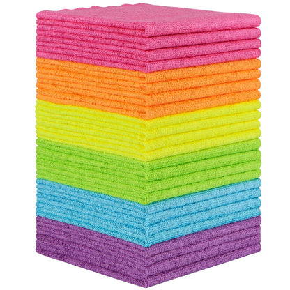 Orighty Microfiber Cleaning Cloth - 24 Pack, Cleaning Rags 12x11 inch