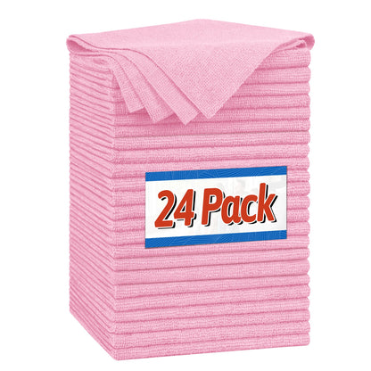 FIXSMITH Microfiber Cleaning Cloth, 100 Pack Shop Towels, Micro Fiber Cloth for Cleaning Car, All-Purpose Absorbent Cleaning Rags for Housekeeping, Dust Cloth for Office, Car Wash Towels, 12inx12in