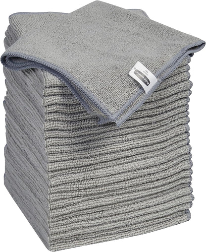 Rubbermaid Microfiber Cloth Towels 24 Pack 14"x14" Non-Scratch Reusable/Washable for Cleaning/Wiping/Polishing for Home/Kitchen/Car