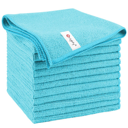 Orighty Microfiber Cleaning Cloth, Cleaning Rags, 12 Pack, 12x11 in