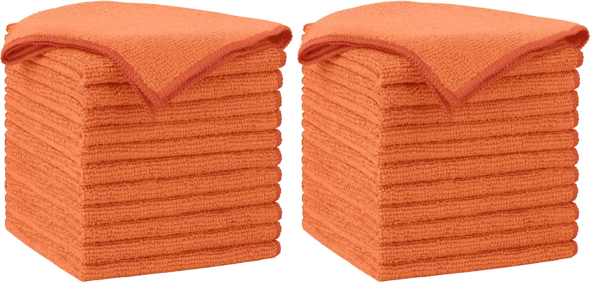 AIDEA White Microfiber Cleaning Cloth-12PK, Cleaning Rags 12"x 12" Reusable