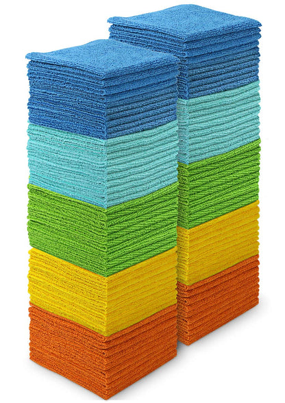 AIDEA Microfiber Cleaning Cloth-50PK, Microfiber Towels for Cars, 12"×12"
