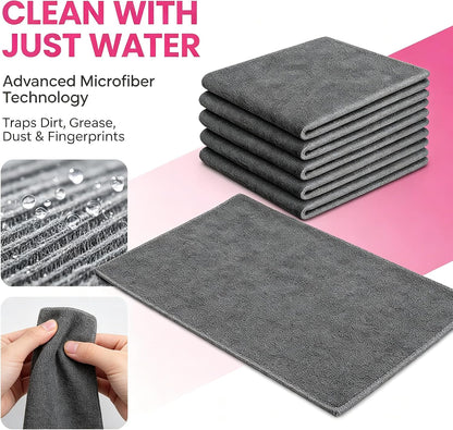 5Pcs Thickened Magic Cleaning Cloth Reuseable, Microfiber Cleaning Cloth