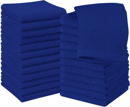 Utopia Towels 24 Pack Washcloths, 12x12 In, 100% Cotton, White