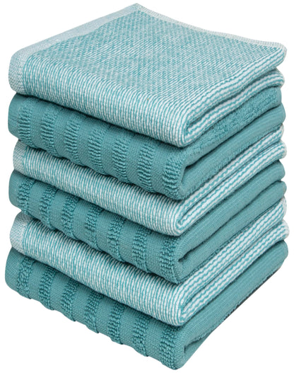 Premium Kitchen Towels 6 Pack 100% Cotton, 20"x28" Dish Towels - Grey