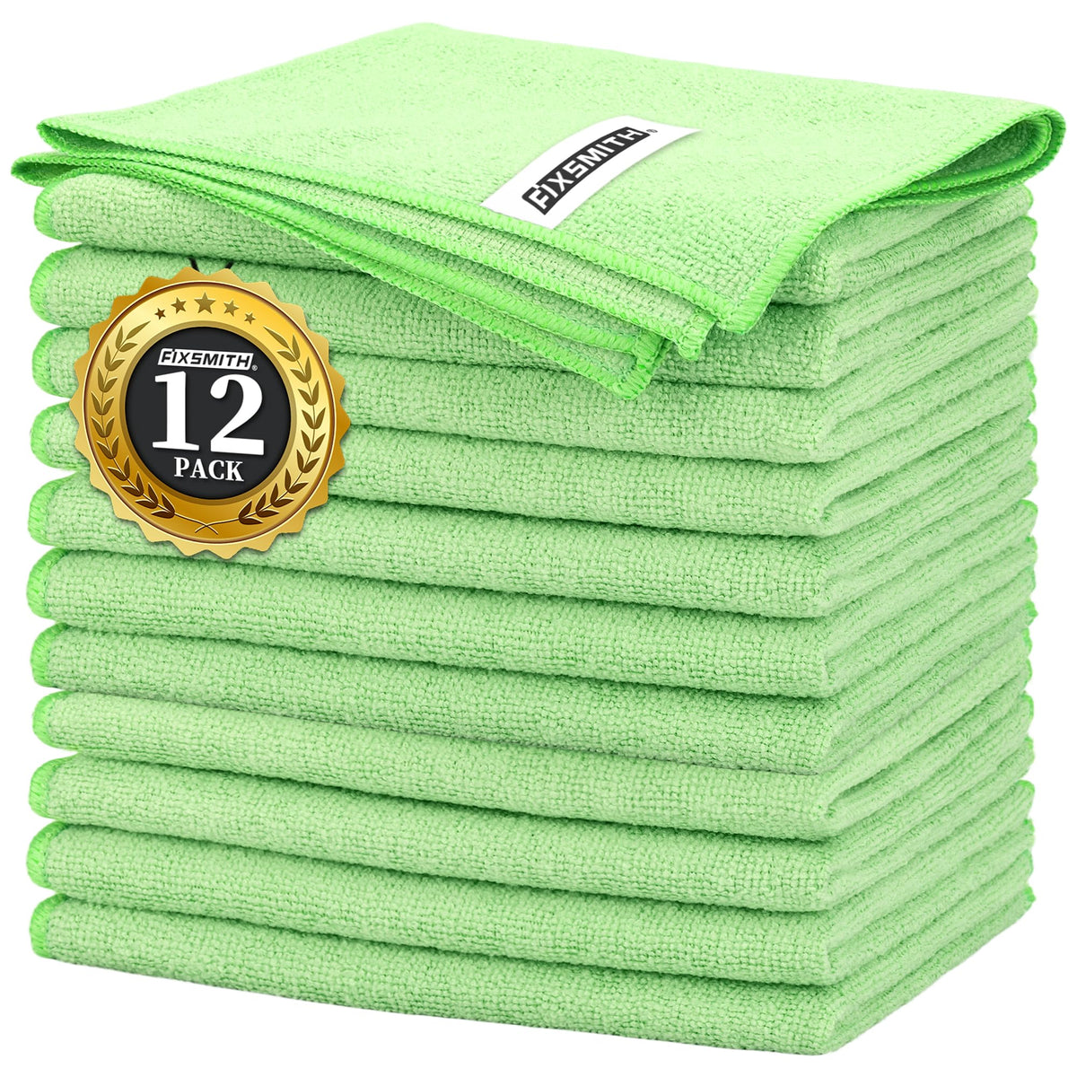 FIXSMITH Microfiber Cleaning Cloth - Pack of 8, Size: 12 x 16 in, Multi-Functional Cleaning Towels, Highly Absorbent Cleaning Rags, Lint-Free, Streak-Free Cleaning Cloths for Car Kitchen Home