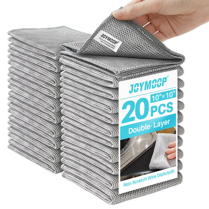 JOYMOOP Microfiber Cleaning Cloth, 18 Piece Set, Small, Multi Color