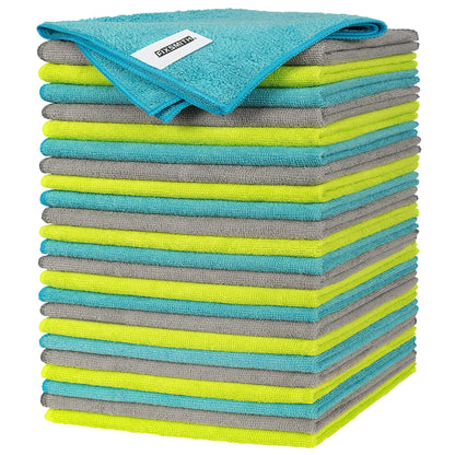 FIXSMITH Microfiber Cleaning Cloth - Pack of 8, Size: 12 x 16 in, Multi-Functional Cleaning Towels, Highly Absorbent Cleaning Rags, Lint-Free, Streak-Free Cleaning Cloths for Car Kitchen Home