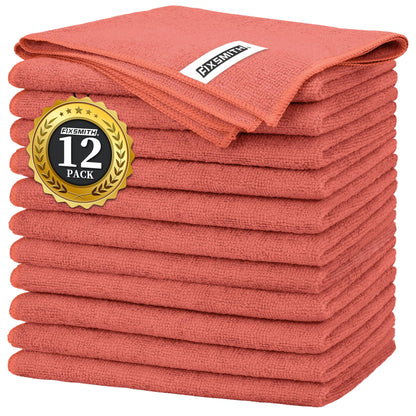 FIXSMITH Microfiber Cleaning Cloth - Pack of 8, Size: 12 x 16 in, Multi-Functional Cleaning Towels, Highly Absorbent Cleaning Rags, Lint-Free, Streak-Free Cleaning Cloths for Car Kitchen Home
