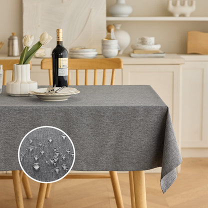 Decorelia Linen Textured Fall Tablecloth Rectangular Burnt Orange, 52"x70"