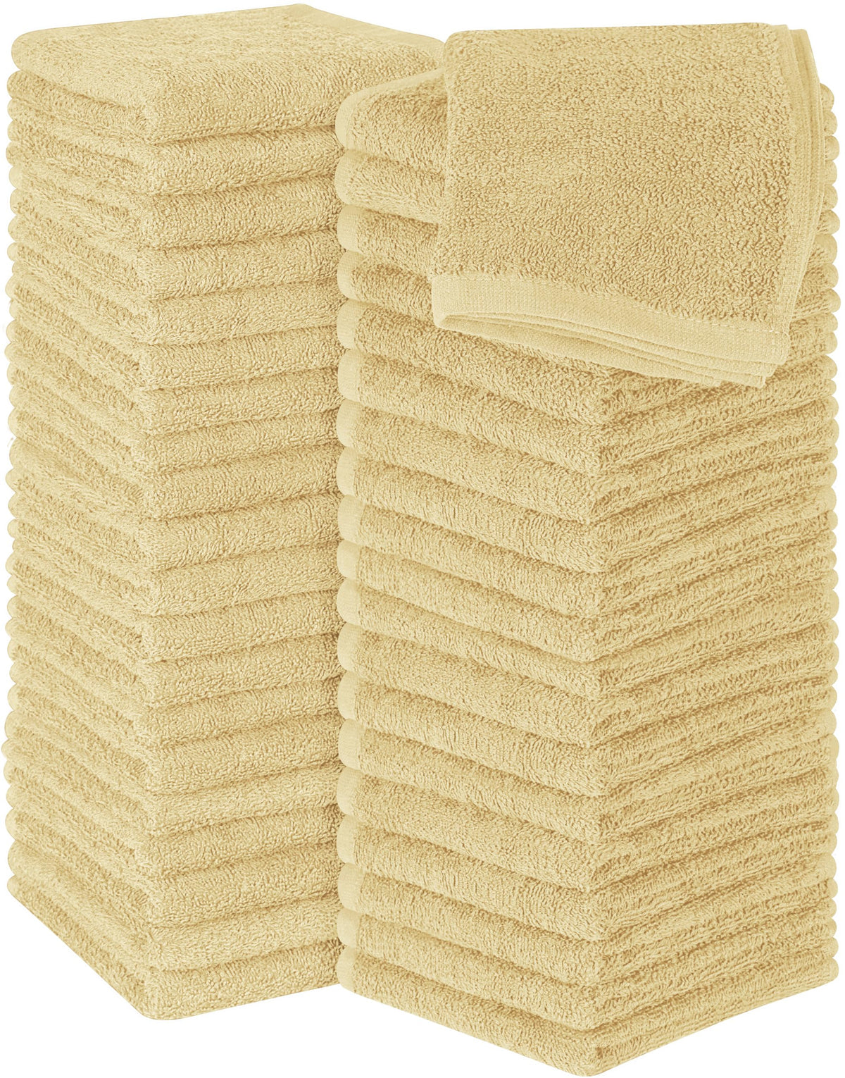 Utopia Towels 24 Pack Washcloths, 12x12 In, 100% Cotton, White