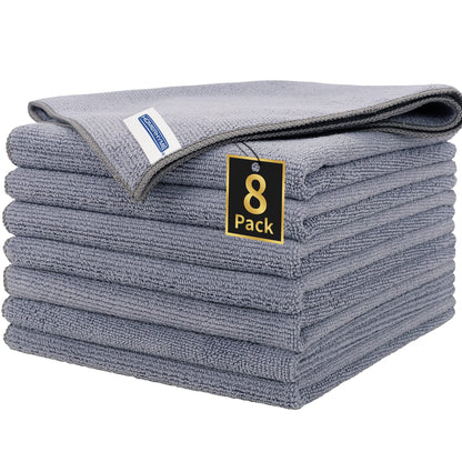 Microfiber Cleaning Cloth, 100 Pack Cleaning Rags Microfiber Towel Bulk Absorbent Lint-Free Wash Cloths, All-Purpose Shop Towels for Cars, Automotive, Garage, Home & Kitchen 11.5"*11.5"