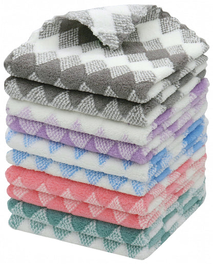 Microfiber Cleaning Cloth, 10 Pack Microfiber Rags,12”x12”,Mix Color