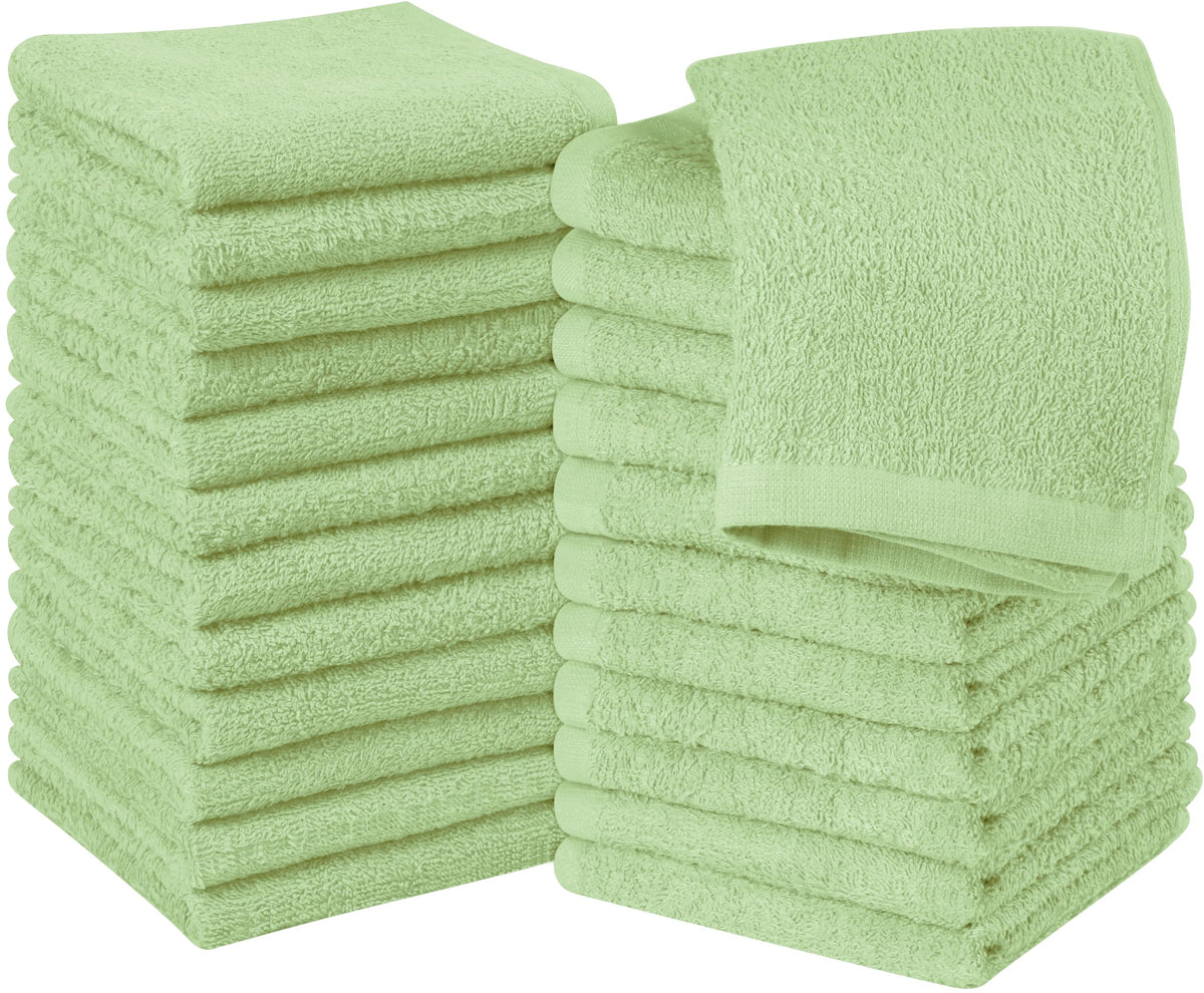 Utopia Towels 24 Pack Washcloths, 12x12 In, 100% Cotton, White