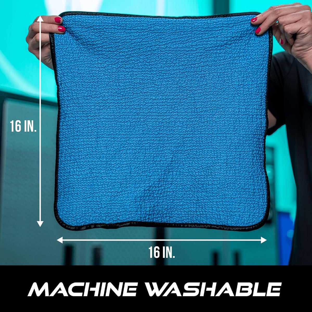 VIKING Glass Microfiber Cleaning Cloth for Car, 16 inch x 16 inch, 2 Pack