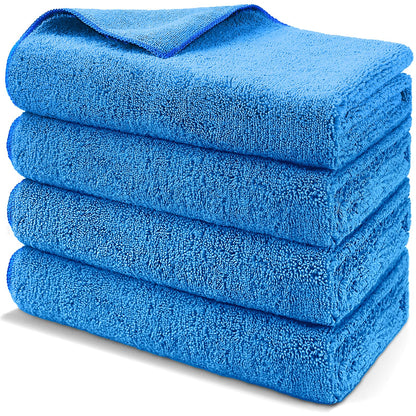HOMEXCEL Professional Large Microfiber Car Drying Towels 2 Pack, Lint Free, Scratch Free, Highly Absorbent Drying Towel for Cars, SUVs, RVs, Trucks, and Boats,31" x 24",Grey