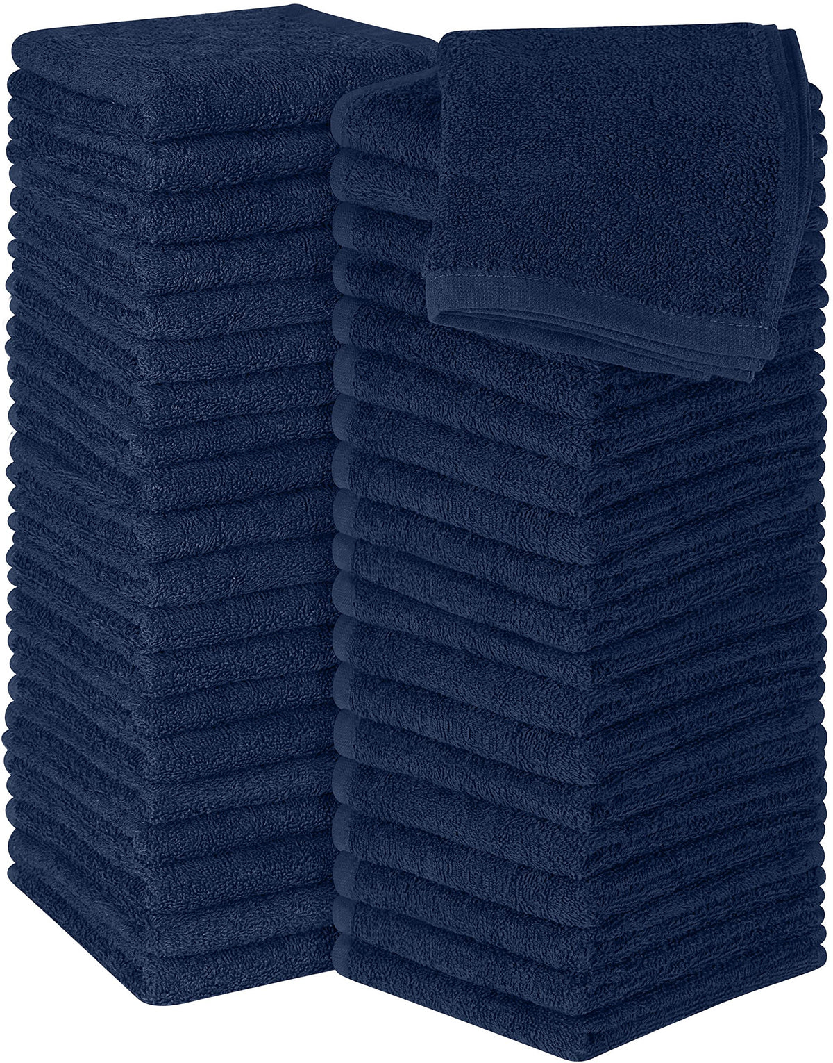 Utopia Towels 24 Pack Washcloths, 12x12 In, 100% Cotton, White