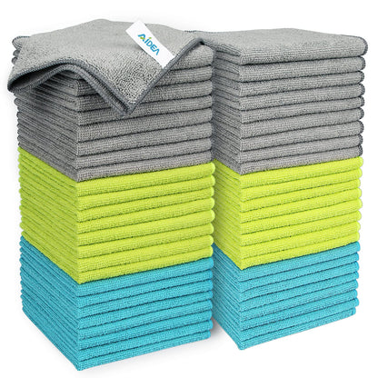 AIDEA Brown Microfiber Cleaning Cloth-12PK, Cleaning Rags 12"x12" Absorbent
