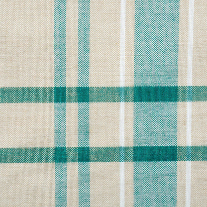 DII French Stripe Tabletop Collection Farmhouse Style Dining Table Linen Tablecloth, 60x84, Taupe/Teal