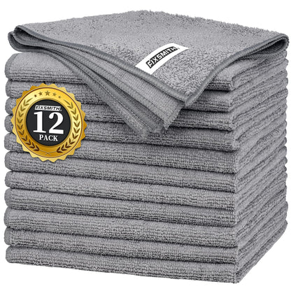 FIXSMITH Microfiber Cleaning Cloth - Pack of 8, Size: 12 x 16 in, Multi-Functional Cleaning Towels, Highly Absorbent Cleaning Rags, Lint-Free, Streak-Free Cleaning Cloths for Car Kitchen Home