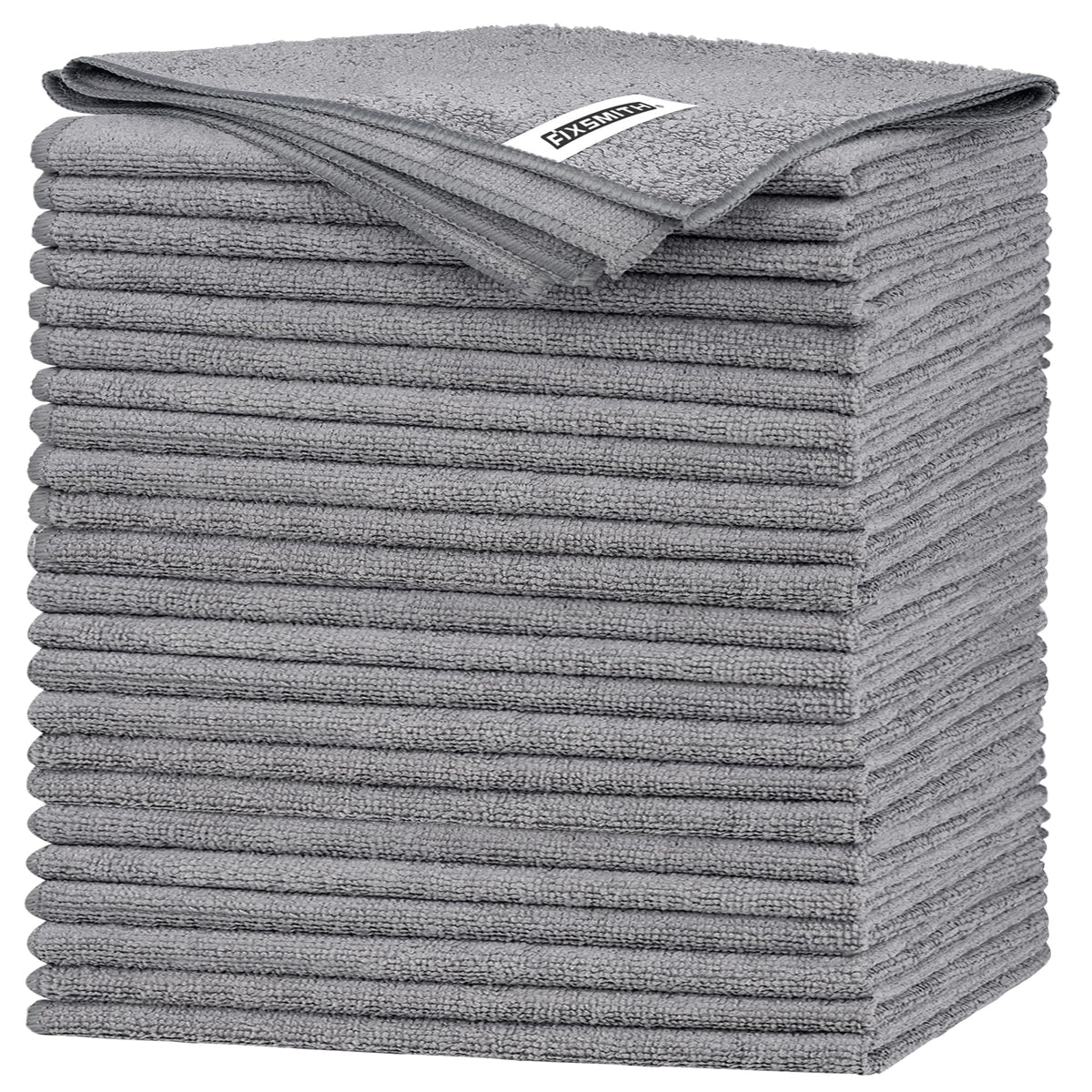 FIXSMITH Microfiber Cleaning Cloth - Pack of 8, Size: 12 x 16 in, Multi-Functional Cleaning Towels, Highly Absorbent Cleaning Rags, Lint-Free, Streak-Free Cleaning Cloths for Car Kitchen Home