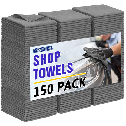 Microfiber Cleaning Cloth, 100 Pack Cleaning Rags Microfiber Towel Bulk Absorbent Lint-Free Wash Cloths, All-Purpose Shop Towels for Cars, Automotive, Garage, Home & Kitchen 11.5"*11.5"