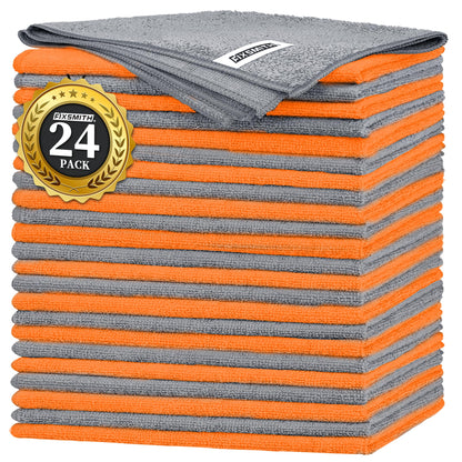 FIXSMITH Microfiber Cleaning Cloth - Pack of 8, Size: 12 x 16 in, Multi-Functional Cleaning Towels, Highly Absorbent Cleaning Rags, Lint-Free, Streak-Free Cleaning Cloths for Car Kitchen Home