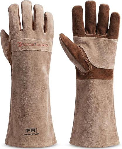 Welding Gloves -Long Sleeve Fireproof and Heat Resistant 15IN L