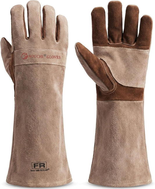 Welding Gloves -Long Sleeve Fireproof and Heat Resistant 15IN L