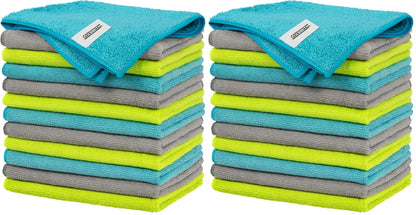 FIXSMITH Microfiber Cleaning Cloth - Pack of 8, Size: 12 x 16 in, Multi-Functional Cleaning Towels, Highly Absorbent Cleaning Rags, Lint-Free, Streak-Free Cleaning Cloths for Car Kitchen Home