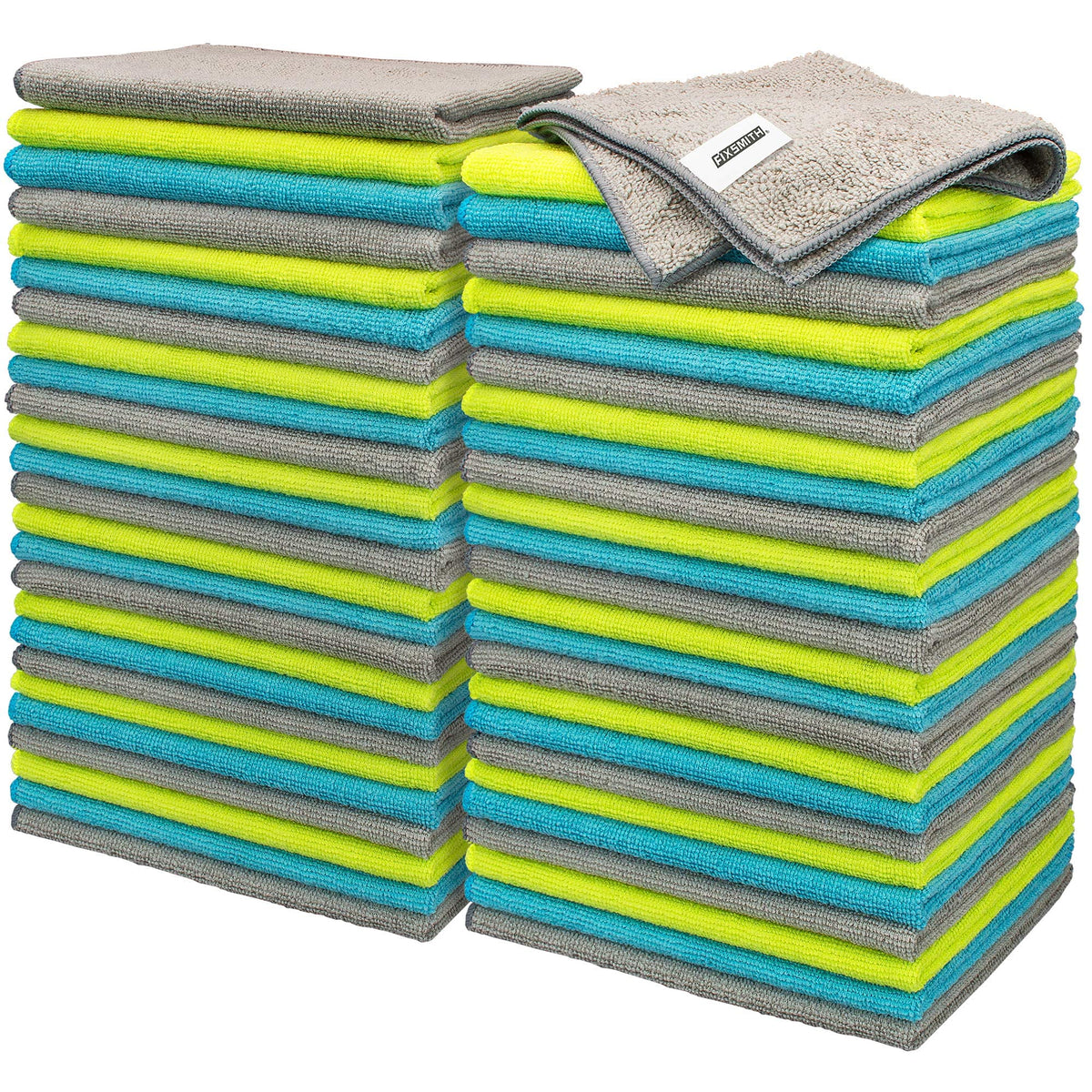 FIXSMITH Microfiber Cleaning Cloth - Pack of 8, Size: 12 x 16 in, Multi-Functional Cleaning Towels, Highly Absorbent Cleaning Rags, Lint-Free, Streak-Free Cleaning Cloths for Car Kitchen Home