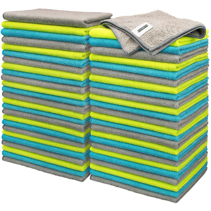 FIXSMITH Microfiber Cleaning Cloth - Pack of 8, Size: 12 x 16 in, Multi-Functional Cleaning Towels, Highly Absorbent Cleaning Rags, Lint-Free, Streak-Free Cleaning Cloths for Car Kitchen Home