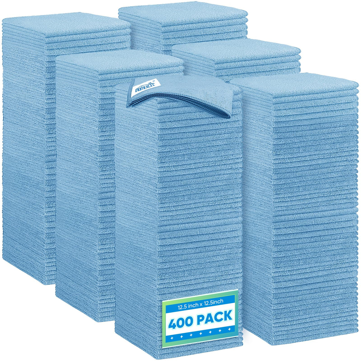 HOMEXCEL Black Microfiber Cleaning Cloth 12 Pack, 12.5 x 12.5 inch Microfiber Towels for Cars, Ultra Absorbent Car Washing Cloth, Lint Free Streak Free Cleaning Rags for Car, Kitchen, and Window
