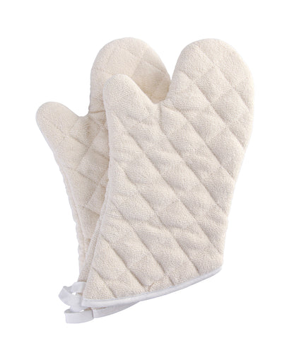 ARCLIBER Grey 13" Quilted Oven Mitts 1 Pair Flame Heat Resistant