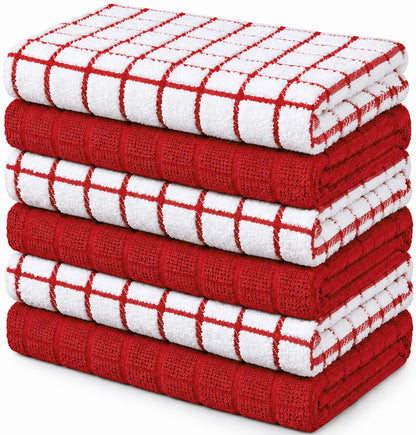 Bumble Dish Cloths (8-Pack), 100% Cotton Kitchen Towels, 12"x12" - Gray
