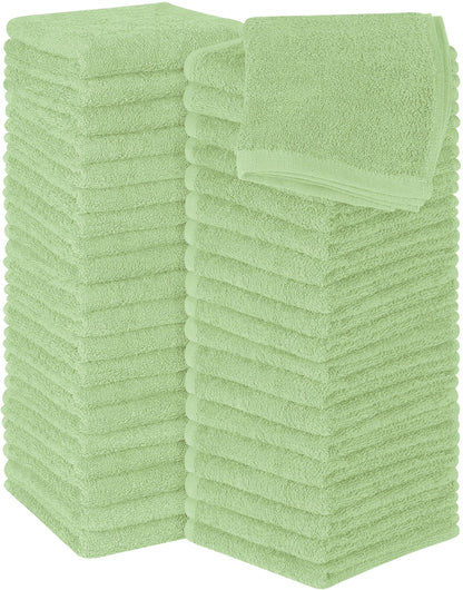 Utopia Towels 24 Pack Washcloths, 12x12 In, 100% Cotton, White