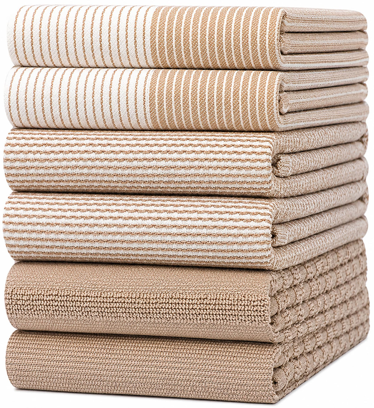 Premium Kitchen Towels 6 Pack 100% Cotton, 20"x28" Dish Towels - Grey